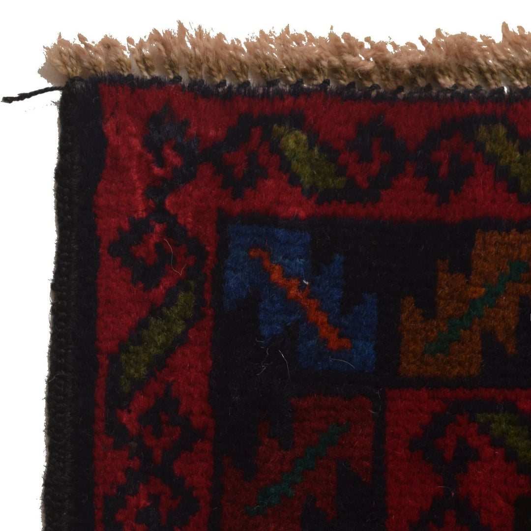 Afghan Baluchi Rug 3' 1" x 6' 1" Hand-Knotted | No. AL18569