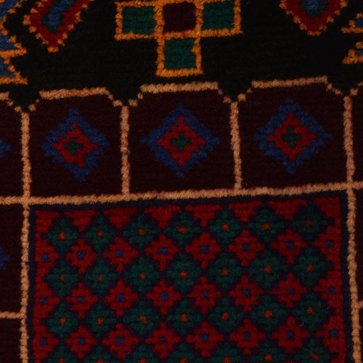 Afghan Baluchi Rug 3' 1" x 6' 1" Hand-Knotted | No. AL18569