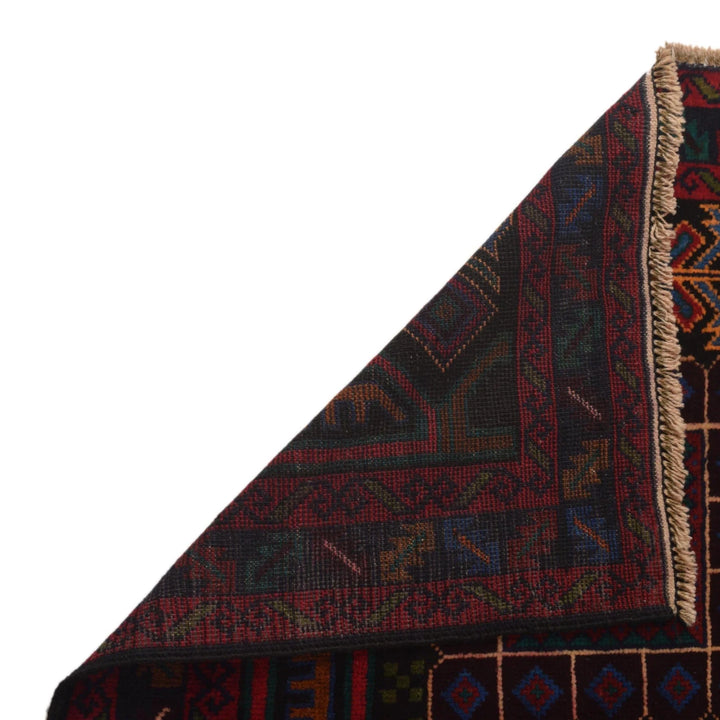Afghan Baluchi Rug 3' 1" x 6' 1" Hand-Knotted | No. AL18569