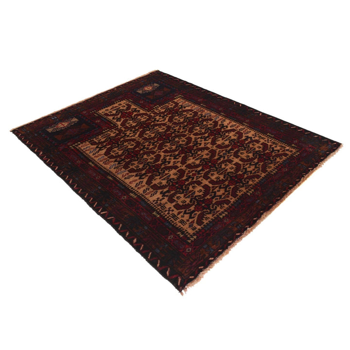 Afghan Prayer Rug 2' 9" x 3' 9" Hand-Knotted | No. AL18683