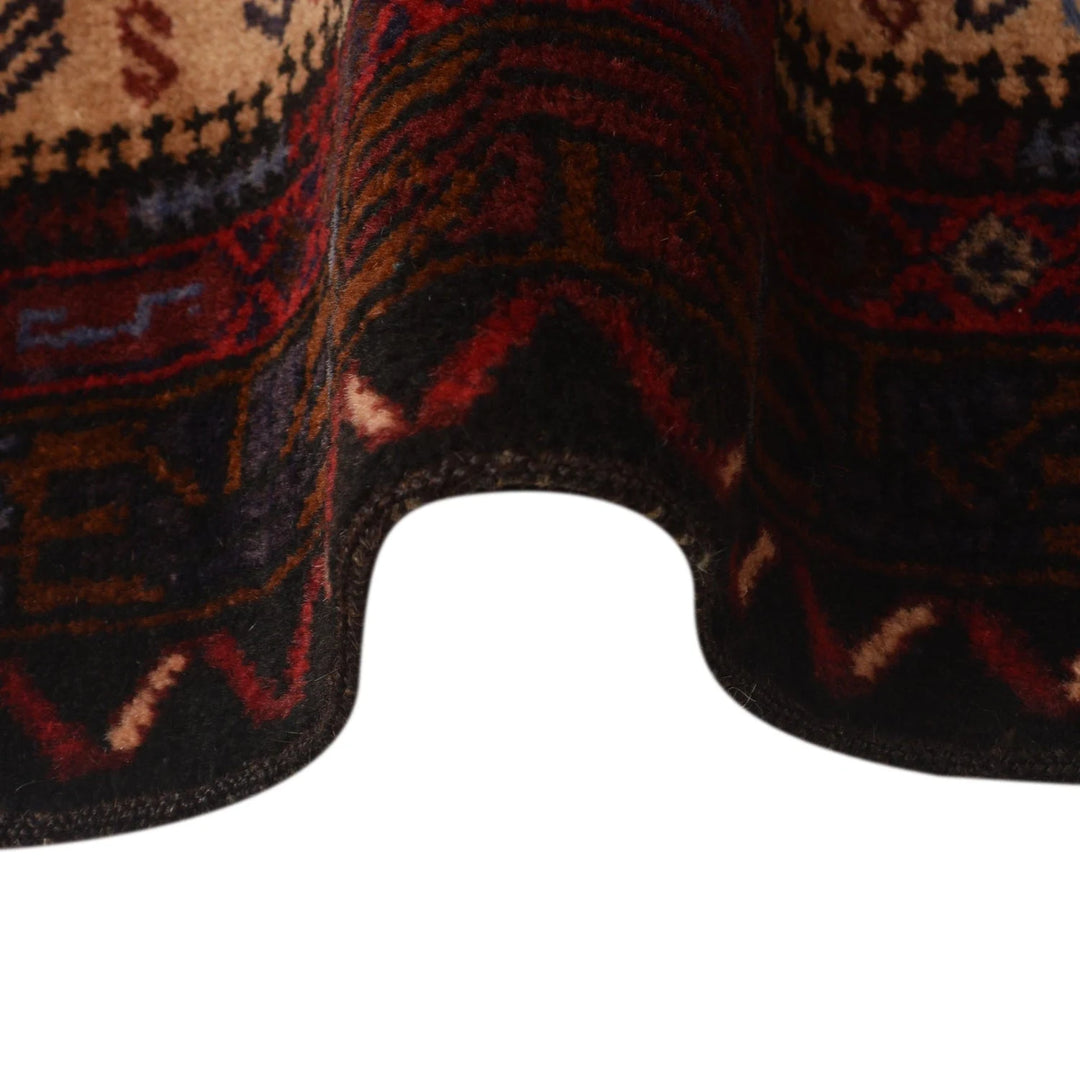 Afghan Prayer Rug 2' 9" x 3' 9" Hand-Knotted | No. AL18683