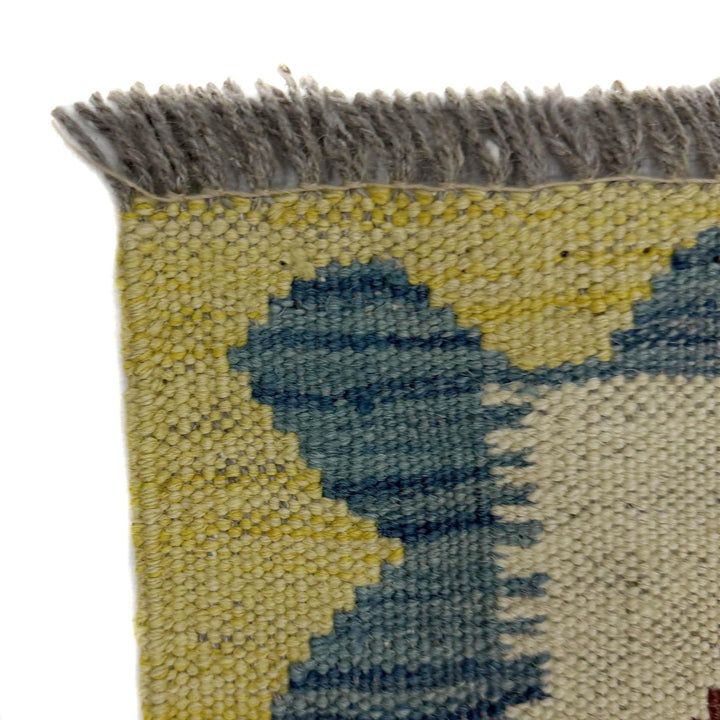 Afghan Vegetable Kilim Rug 2' 9" x 4' 2" Flat-Weave | No. AL186921