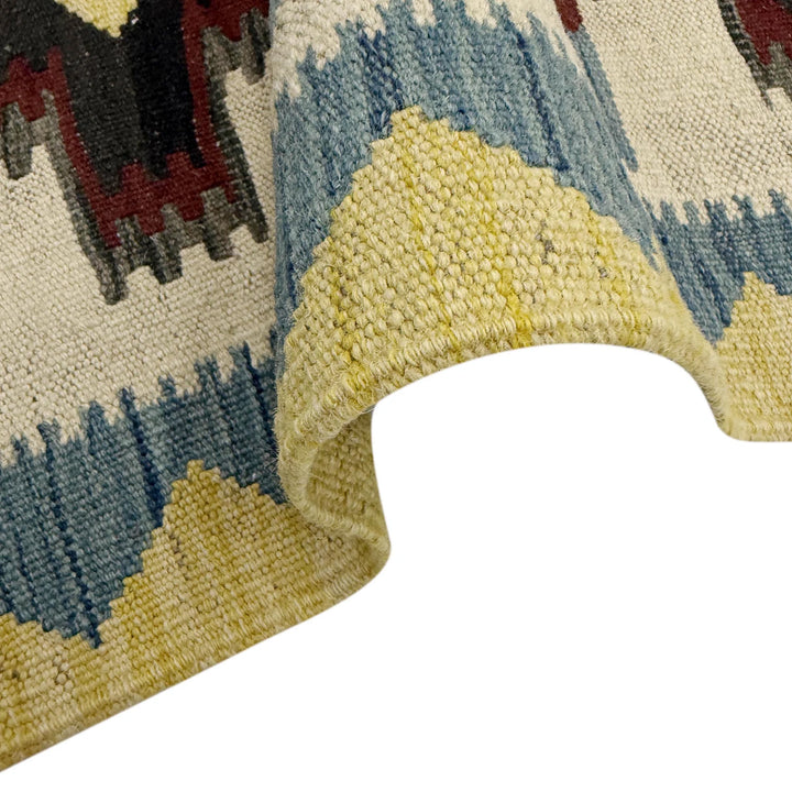 Afghan Vegetable Kilim Rug 2' 9" x 4' 2" Flat-Weave | No. AL186921