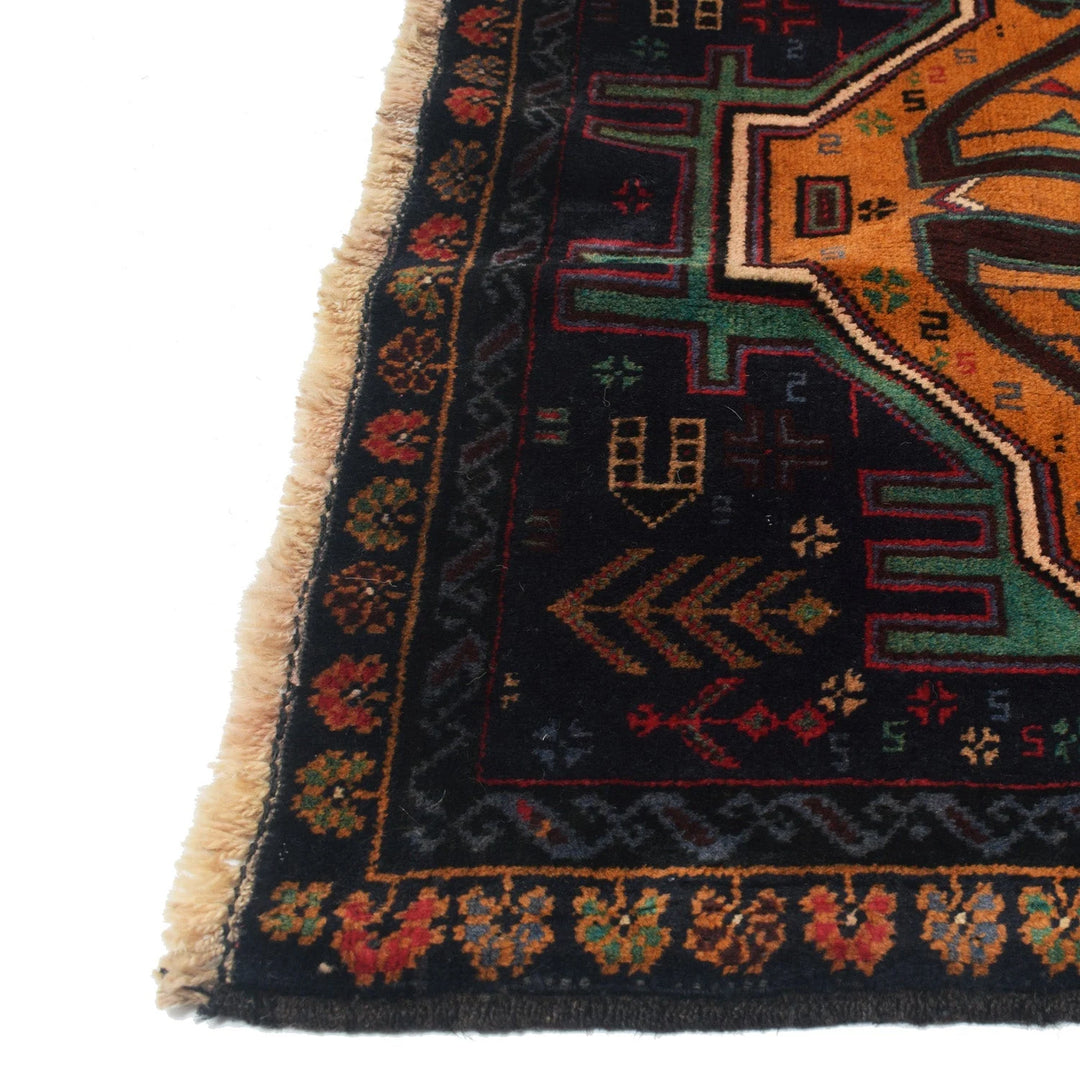 Afghan Baluchi Rug 2' 8" x 4' 6" Hand-Knotted | No. AL18699