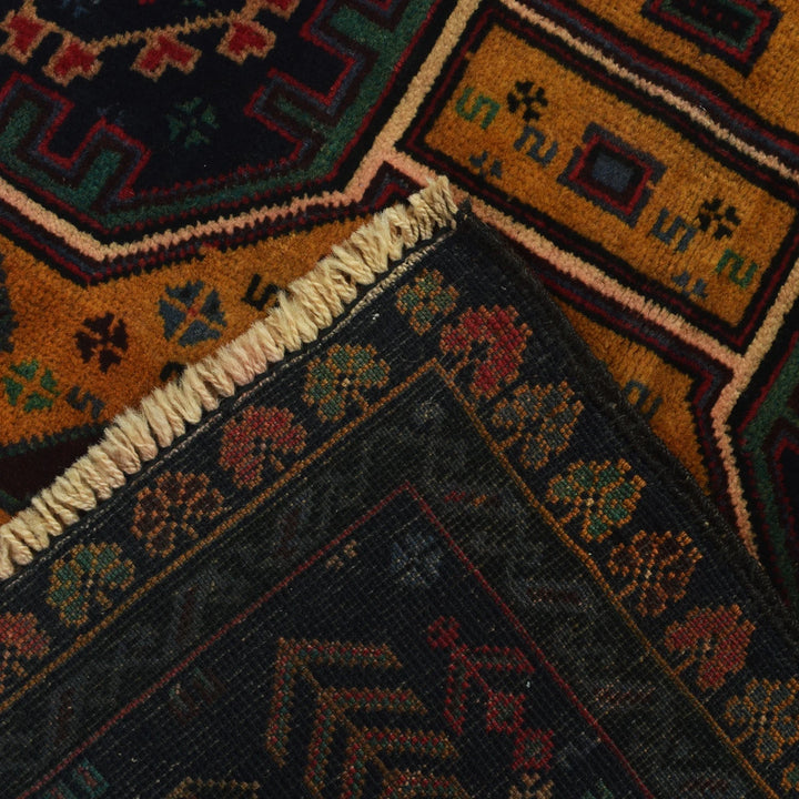 Afghan Baluchi Rug 2' 8" x 4' 6" Hand-Knotted | No. AL18699