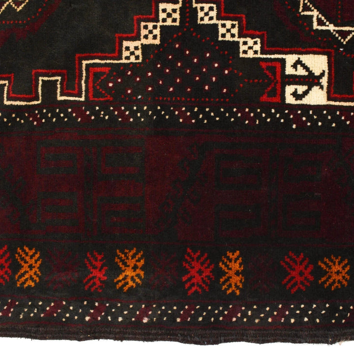 Afghan Baluchi Rug 4' 6" x 6' 5" Hand-Knotted | No. AL18742