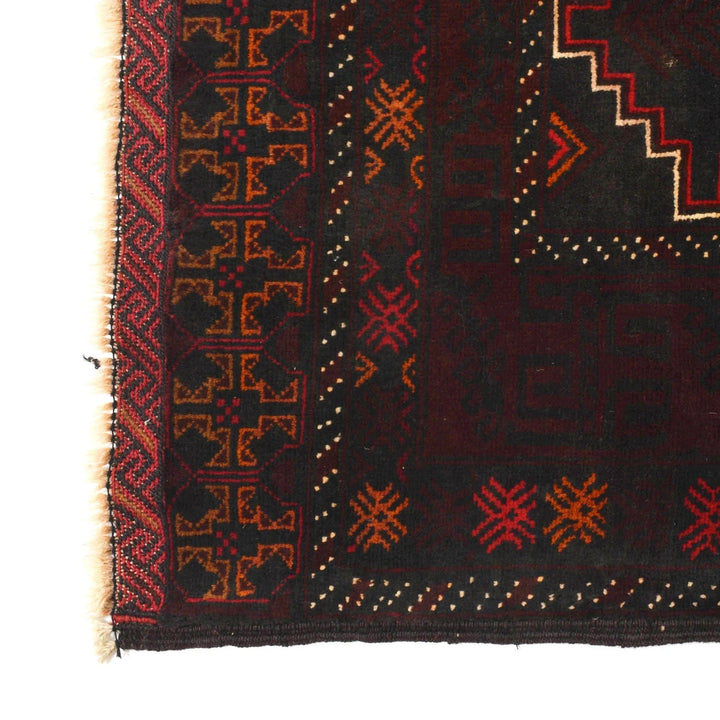 Afghan Baluchi Rug 4' 6" x 6' 5" Hand-Knotted | No. AL18742