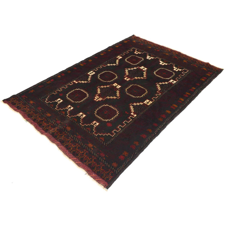 Afghan Baluchi Rug 4' 6" x 6' 5" Hand-Knotted | No. AL18742