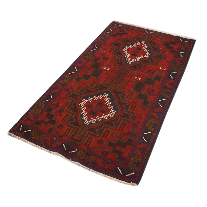 Afghan Baluchi Rug 3' 1" x 5' 2" Hand-Knotted | No. AL18743