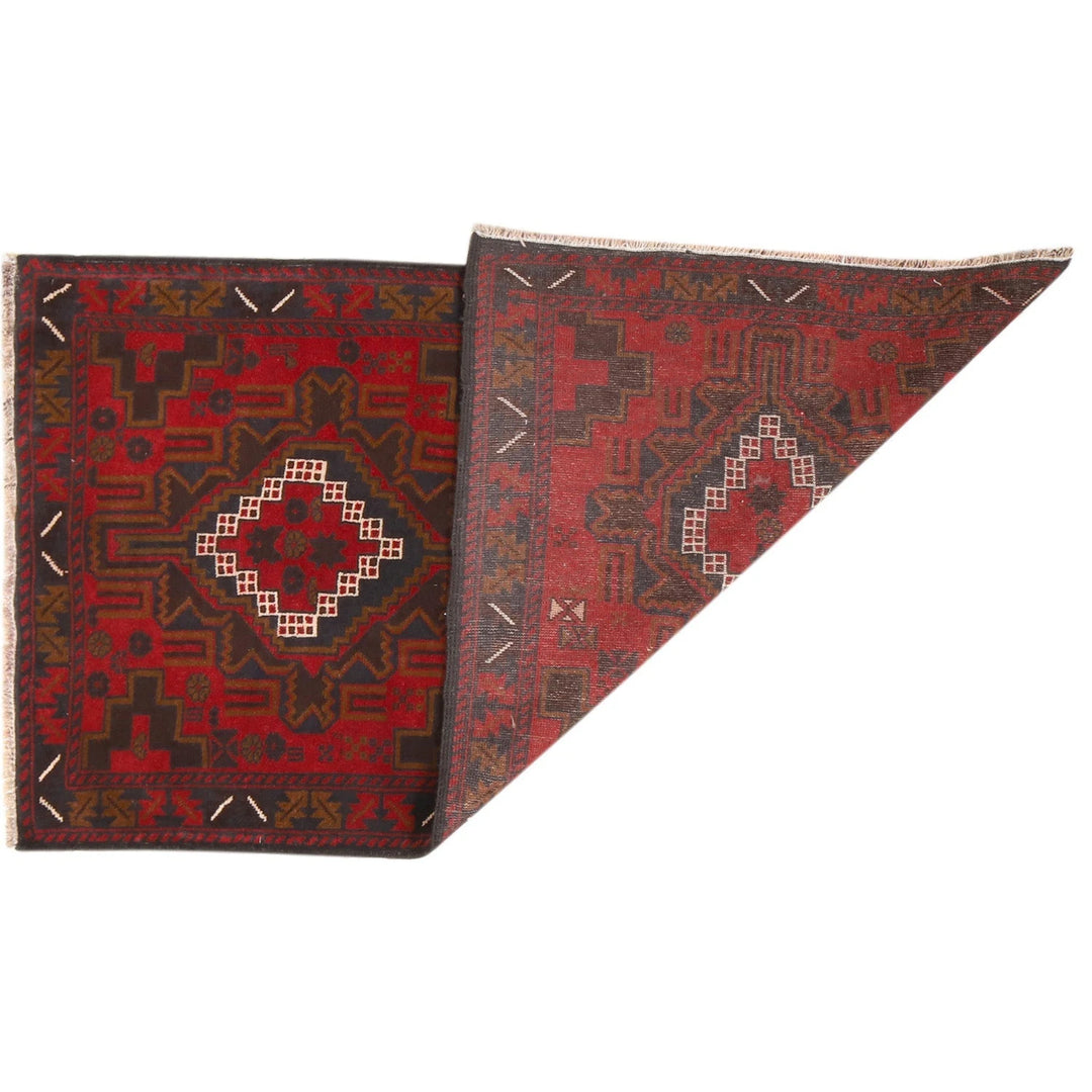 Afghan Baluchi Rug 3' 1" x 5' 2" Hand-Knotted | No. AL18743