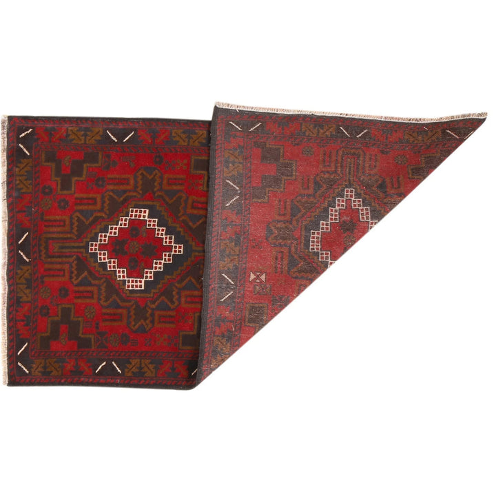 Afghan Baluchi Rug 3' 1" x 5' 2" Hand-Knotted | No. AL18743