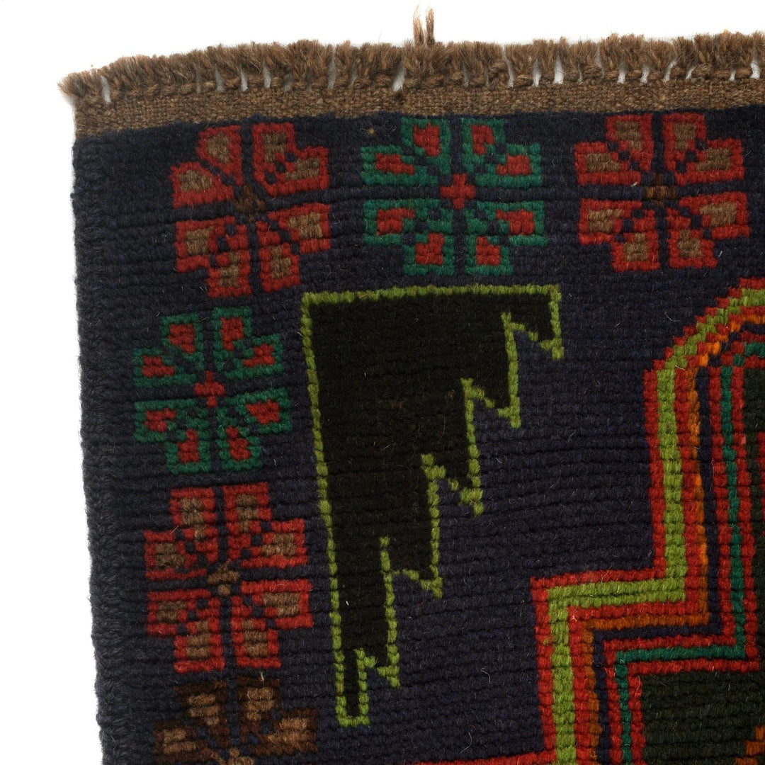 Afghan Baluchi Rug 3' 11" x 6' 3" Hand-Knotted | No. AL18760
