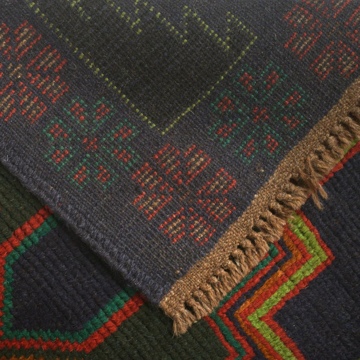 Afghan Baluchi Rug 3' 11" x 6' 3" Hand-Knotted | No. AL18760