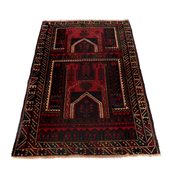 Afghan Prayer Rug 3' 1" x 5' 4" Hand-Knotted | No. AL18999