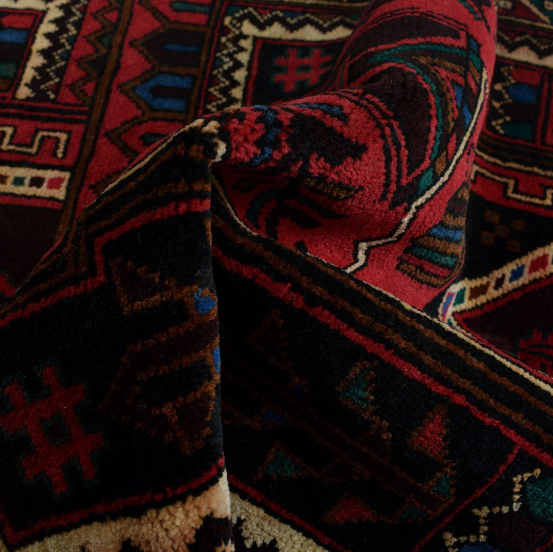Afghan Prayer Rug 3' 1" x 5' 4" Hand-Knotted | No. AL18999