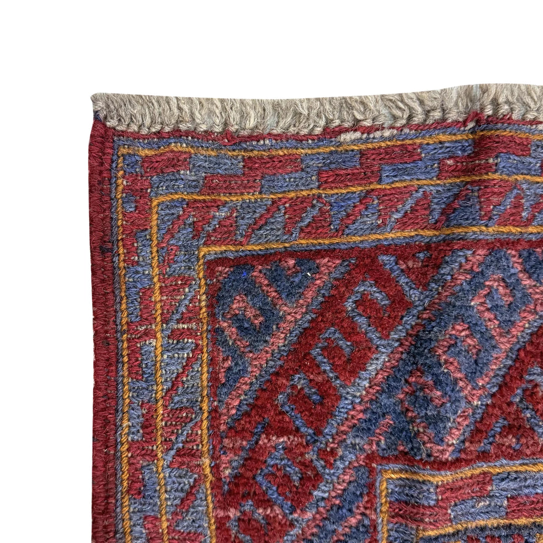 Multicolor Afghan Mashwani Rug 3' 11" x 4' 1" Hand-Knotted | No. AL19009