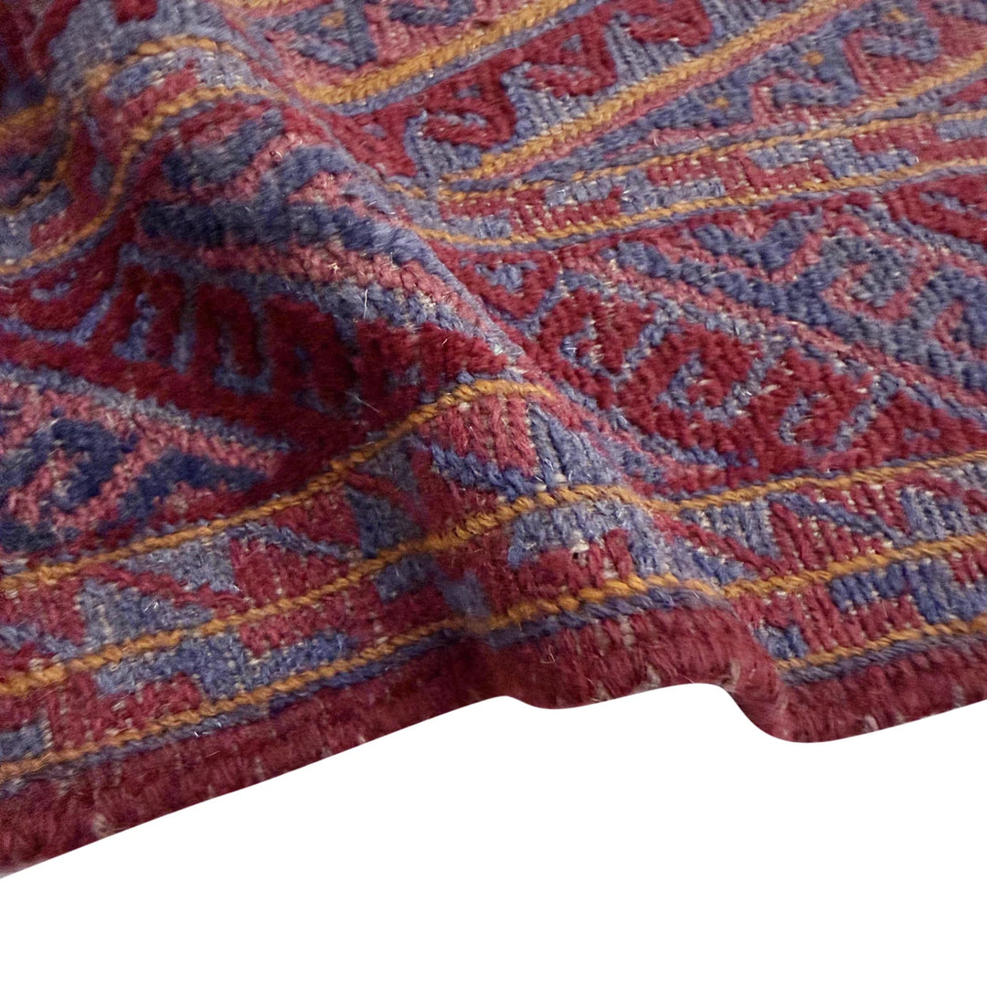 Multicolor Afghan Mashwani Rug 3' 11" x 4' 1" Hand-Knotted | No. AL19009