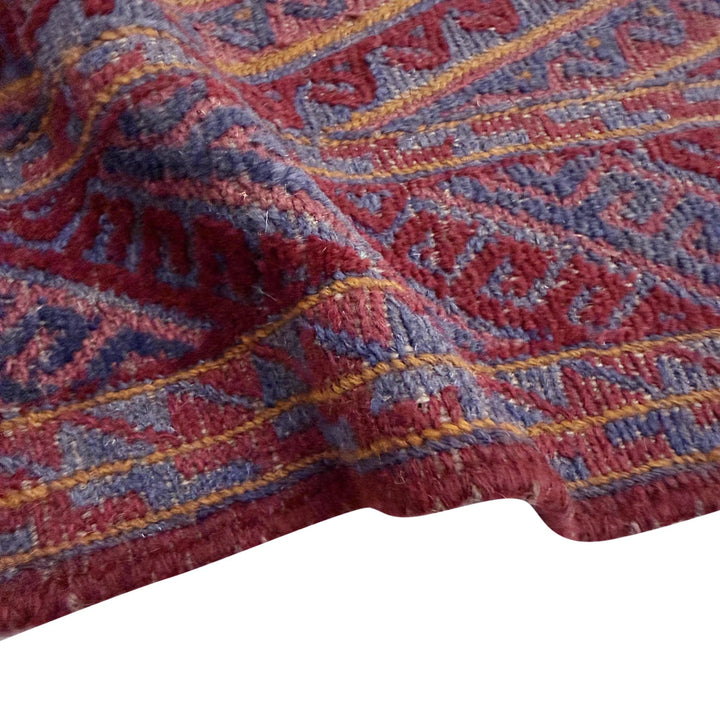 Multicolor Afghan Mashwani Rug 3' 11" x 4' 1" Hand-Knotted | No. AL19009
