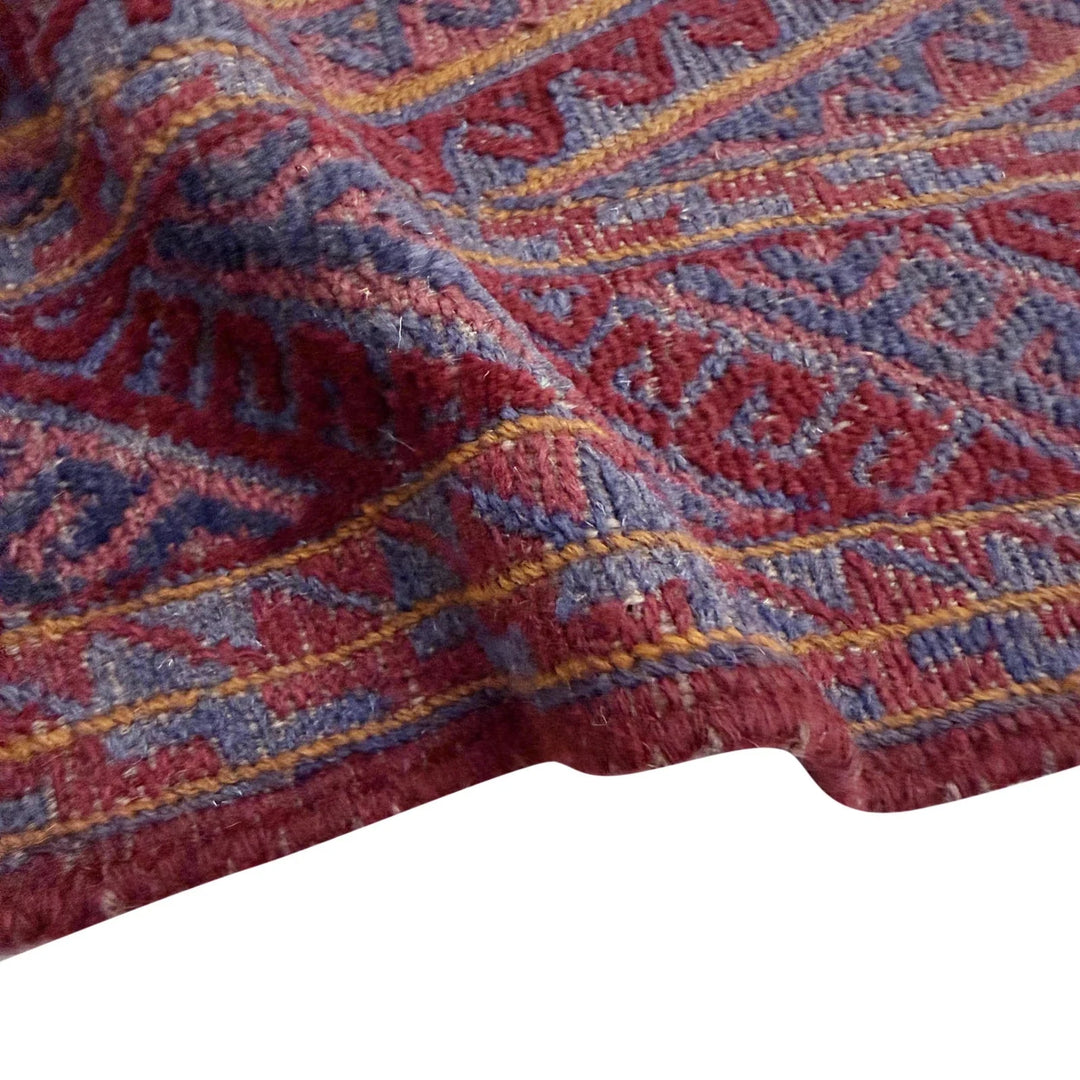 Multicolor Afghan Mashwani Rug 3' 11" x 4' 1" Hand-Knotted | No. AL19009