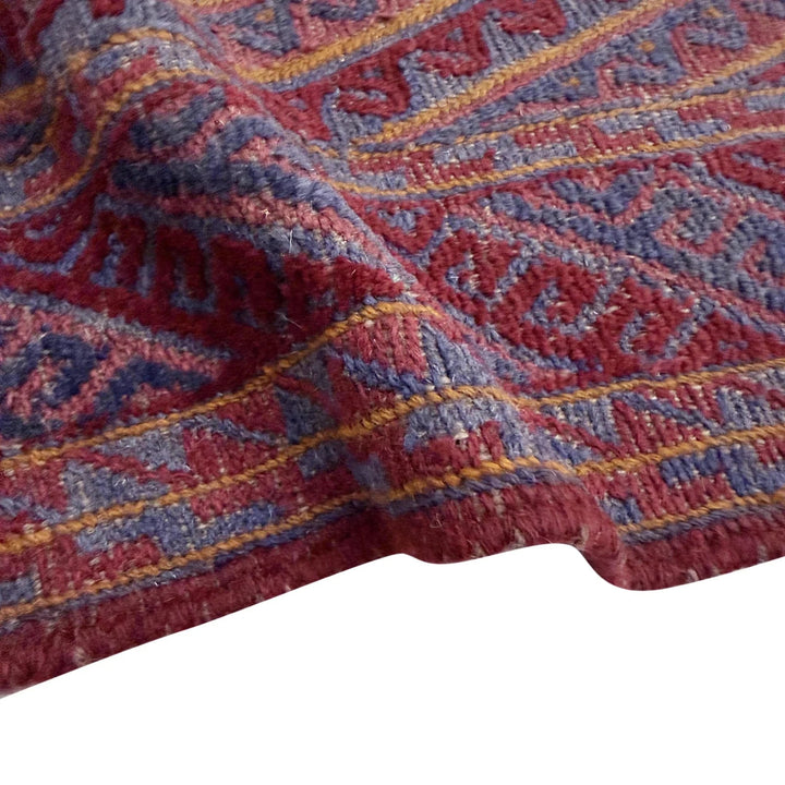 Multicolor Afghan Mashwani Rug 3' 11" x 4' 1" Hand-Knotted | No. AL19009