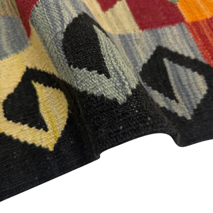 Afghan Vegetable Kilim Rug 4'11" x 6'8" Flat-Weave | No. AL191070