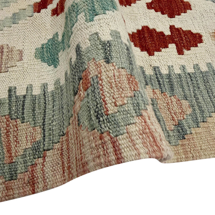 Afghan Vegetable Kilim Rug 6' 9" x 9' 9" Flat-Weave | No. AL191331
