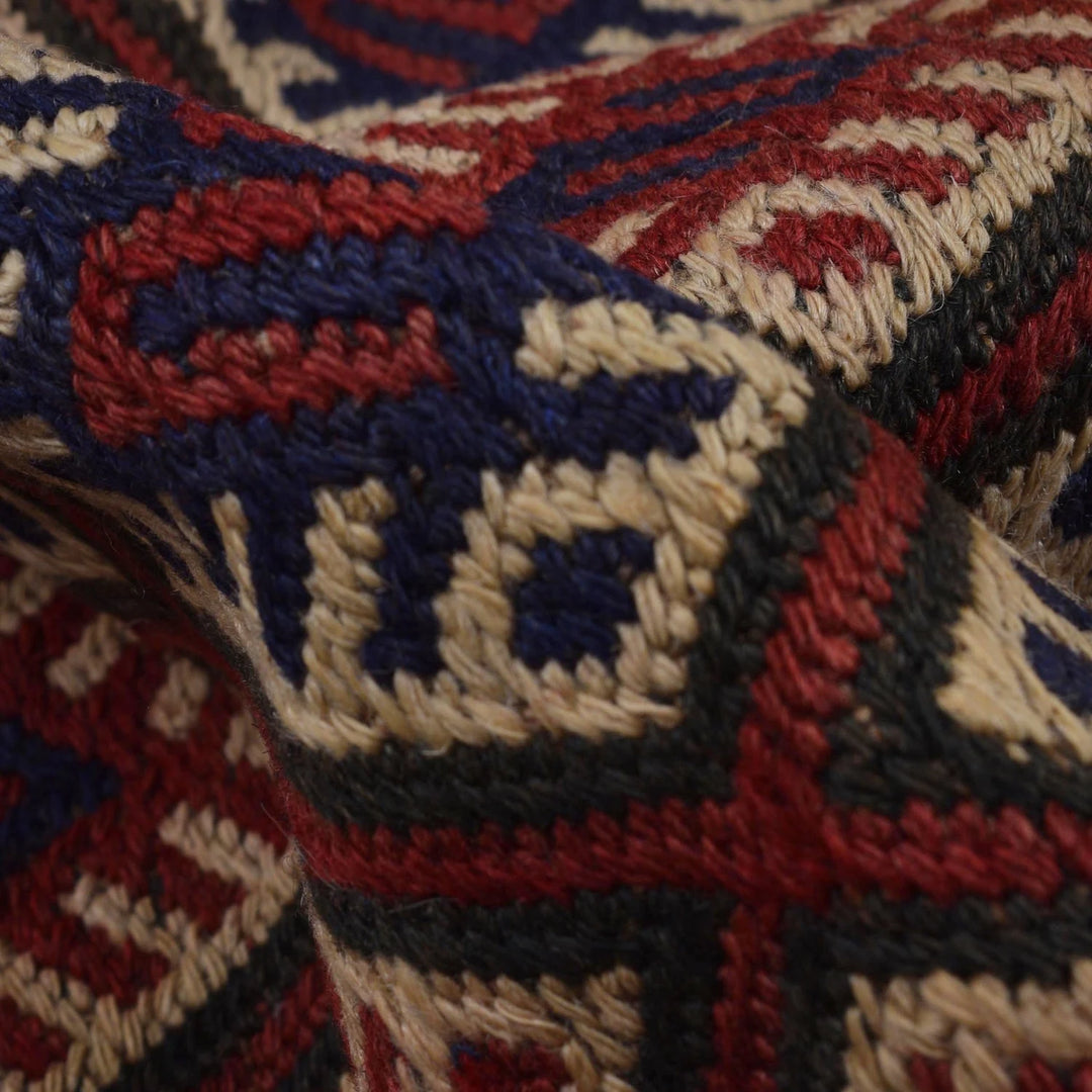 Afghan Kilim Rug 4' 4" x 7' 9" Flat-Weave | No. AL19287