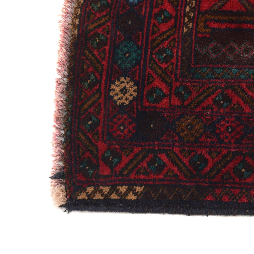 Afghan Baluchi Rug 3' 3" x 5' 2" Hand-Knotted | No. AL19303