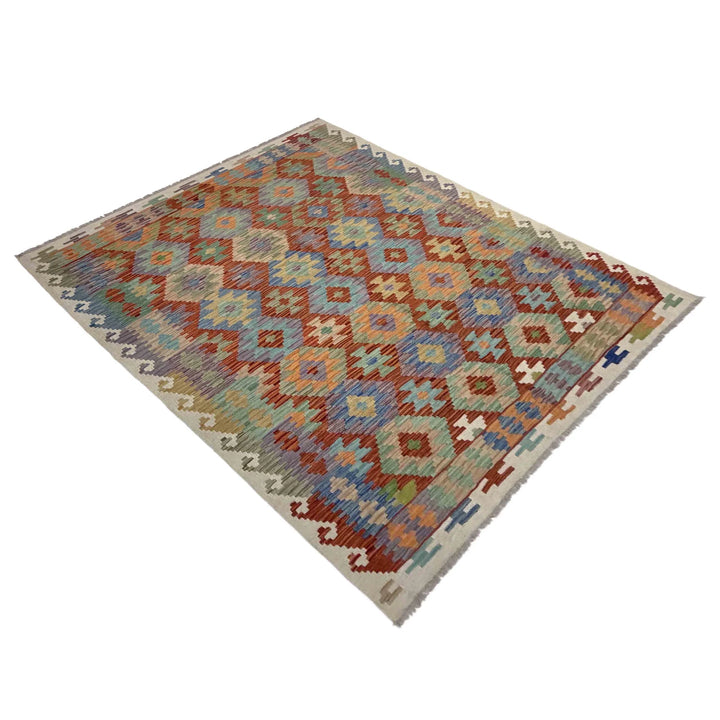 Afghan Vegetable Kilim Rug 5' 11" x 8' 1" Flat-Weave | No. AL194239