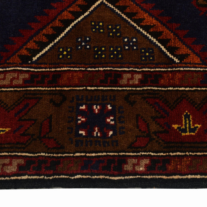 Afghan Baluchi Rug 3'11" x 6'4" Hand-Knotted | No. AL19423