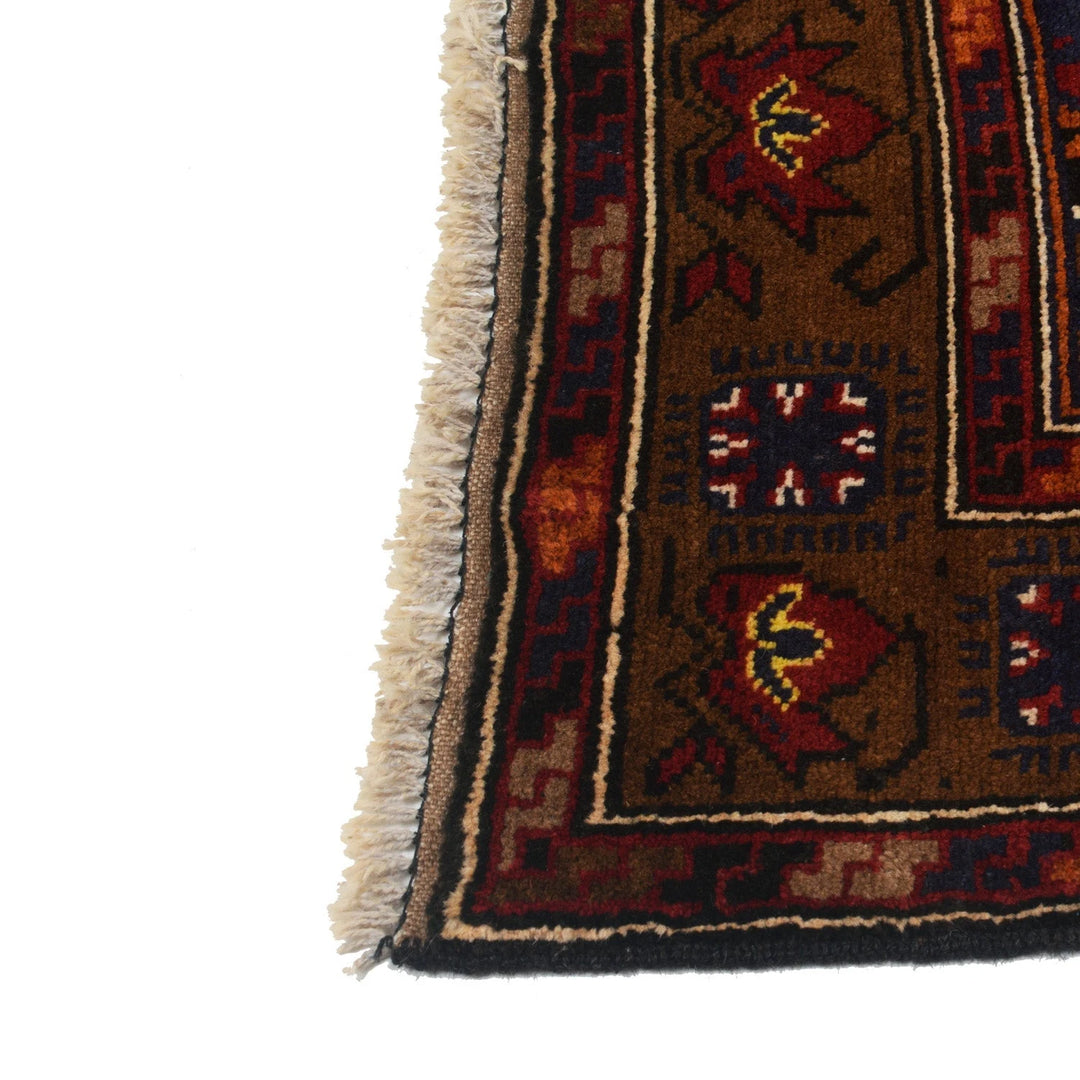 Afghan Baluchi Rug 3'11" x 6'4" Hand-Knotted | No. AL19423