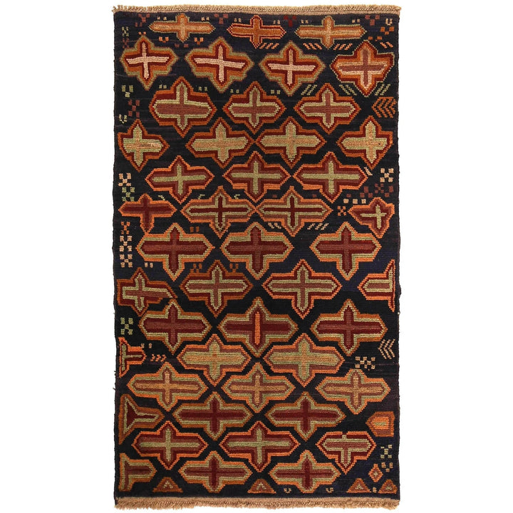 Afghan Baluchi Rug 3' 3" x 5' 12" Hand-Knotted | No. AL19433