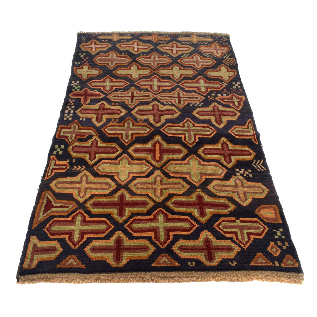 Afghan Baluchi Rug 3' 3" x 5' 12" Hand-Knotted | No. AL19433