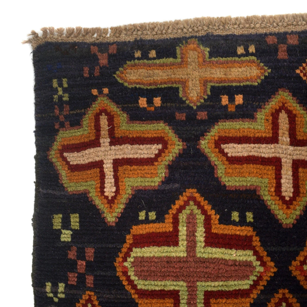 Afghan Baluchi Rug 3' 3" x 5' 12" Hand-Knotted | No. AL19433