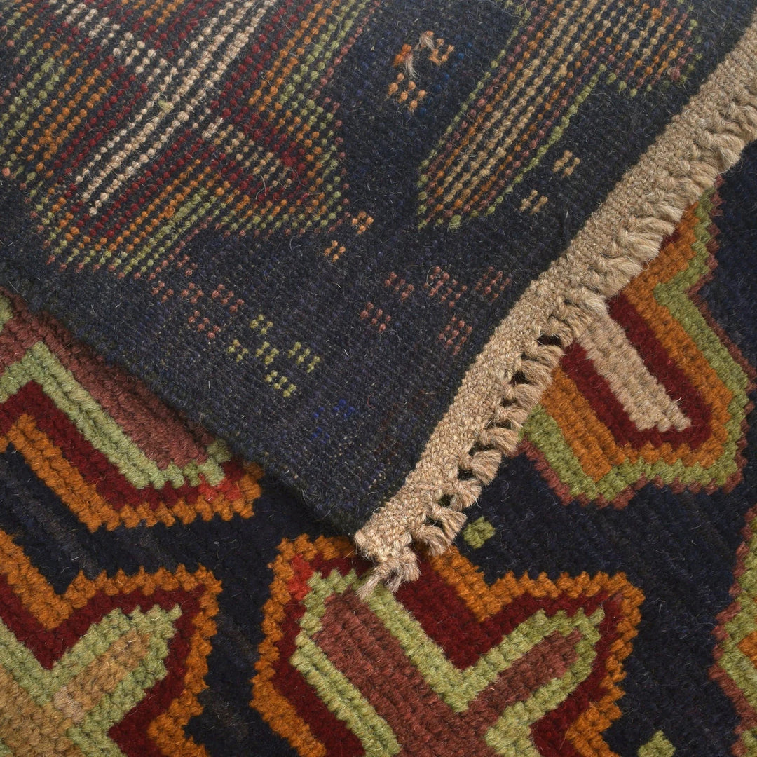 Afghan Baluchi Rug 3' 3" x 5' 12" Hand-Knotted | No. AL19433