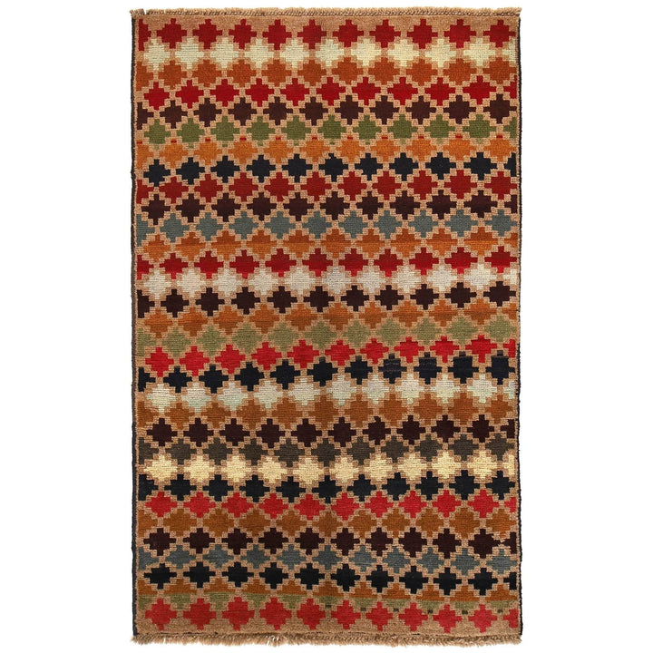 Afghan Baluchi Rug 3' 9" x 6' 4" Hand-Knotted | No. AL19472