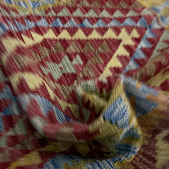 Afghan Vegetable Kilim Rug 3' 6" x 5' 1" Flat-Weave | No. AL195124