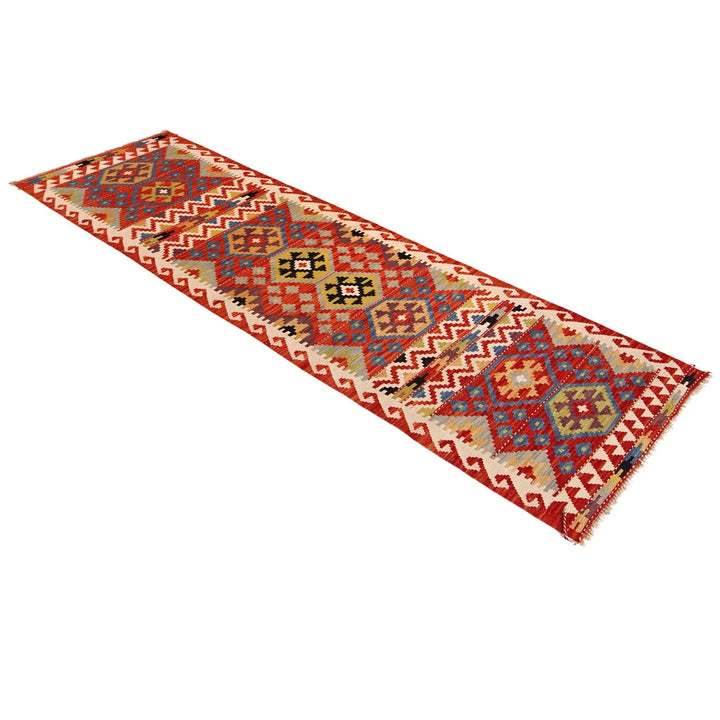 Afghan Vegetable Kilim Rug 2' 9" x 10' 0" Flat-Weave | No. AL19536