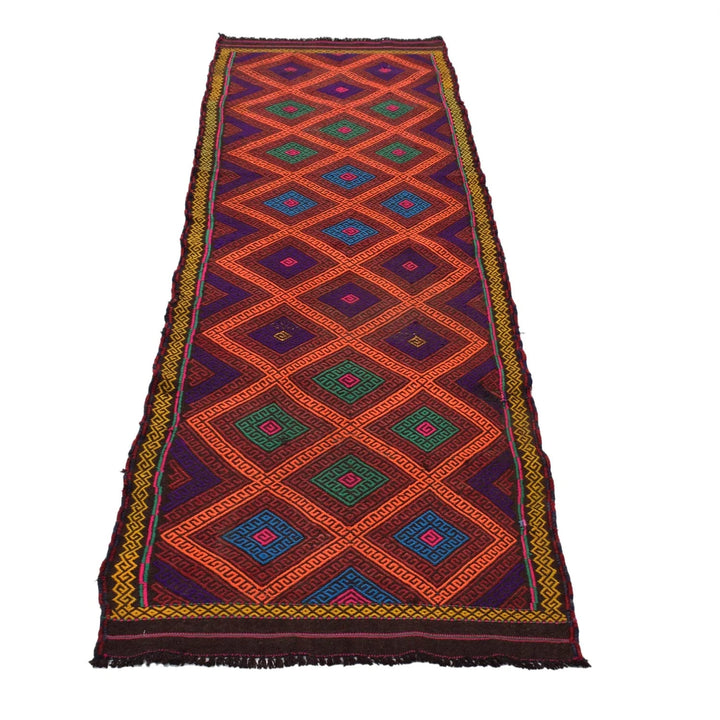Afghan Kilim Rug 2' 4" x 8' 8" Flat-Weave | No. AL19609