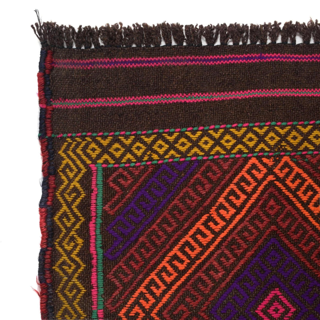 Afghan Kilim Rug 2' 4" x 8' 8" Flat-Weave | No. AL19609