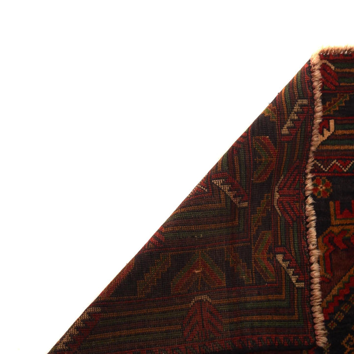 Afghan Baluchi Rug 3' 10" x 5' 8" Hand-Knotted | No. AL19616