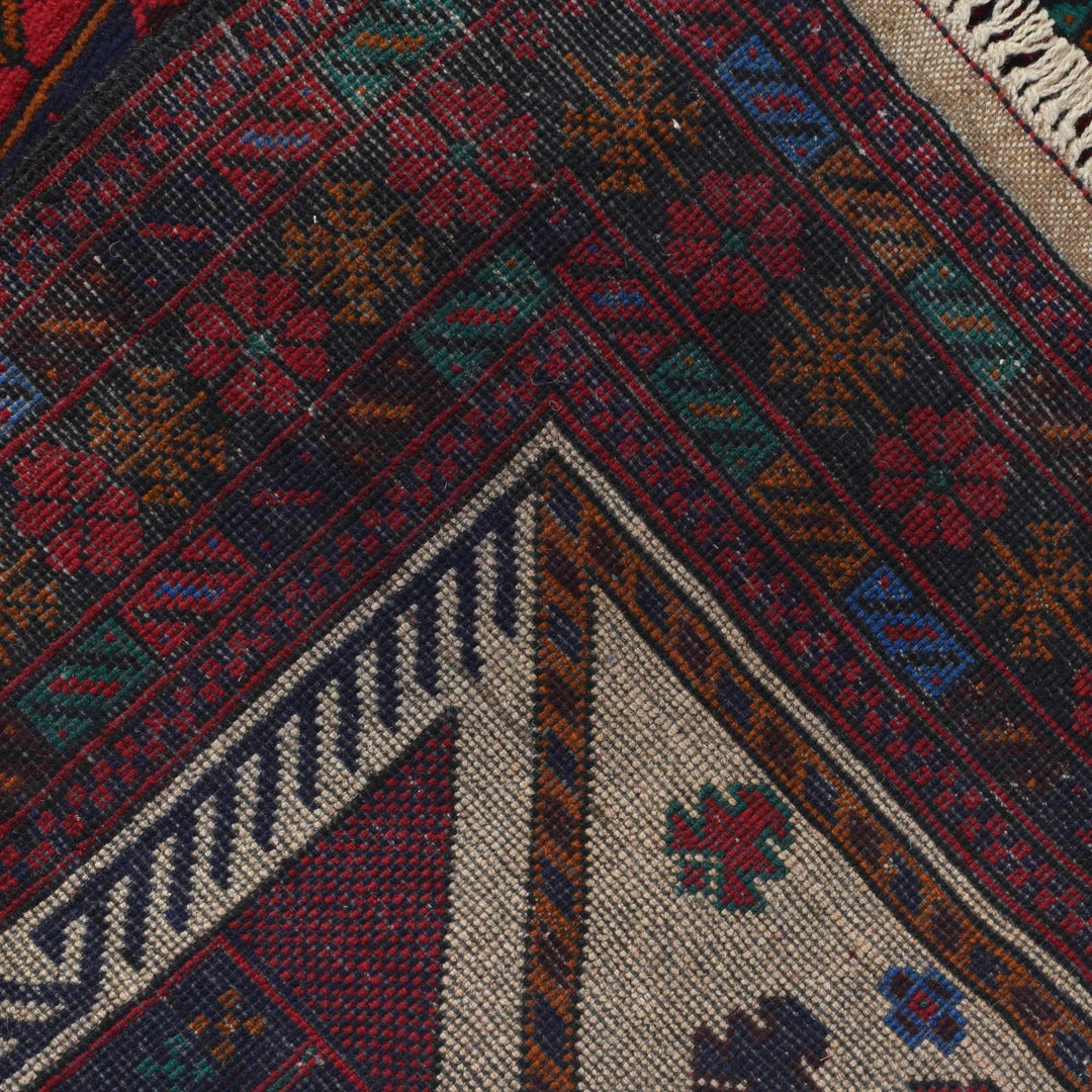 Afghan Prayer Rug 3' 0" x 5' 2" Hand-Knotted | No. AL19642