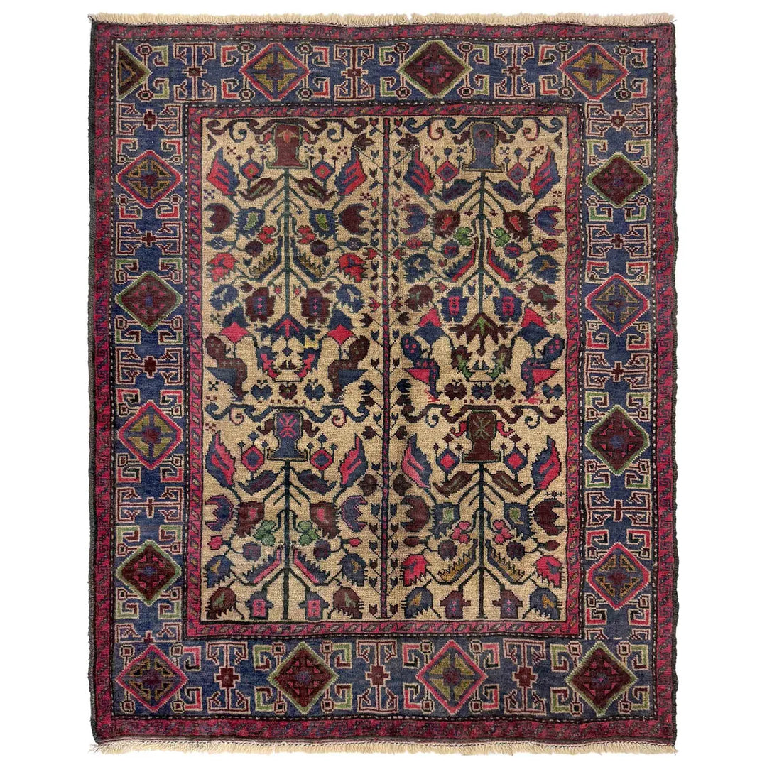 Baluch Small Size Rug 3' 7" x 4' 8" - No. AL19718
