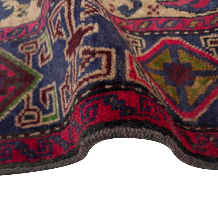 Afghan Baluchi Rug 3' 7" x 4' 8" Hand-Knotted | No. AL19718