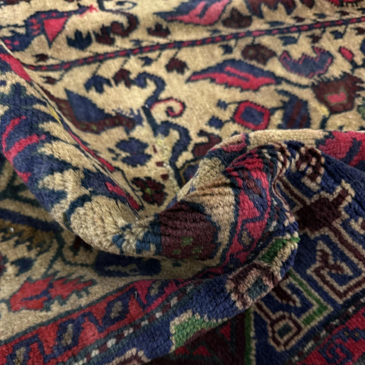 Afghan Baluchi Rug 3' 7" x 4' 8" Hand-Knotted | No. AL19718
