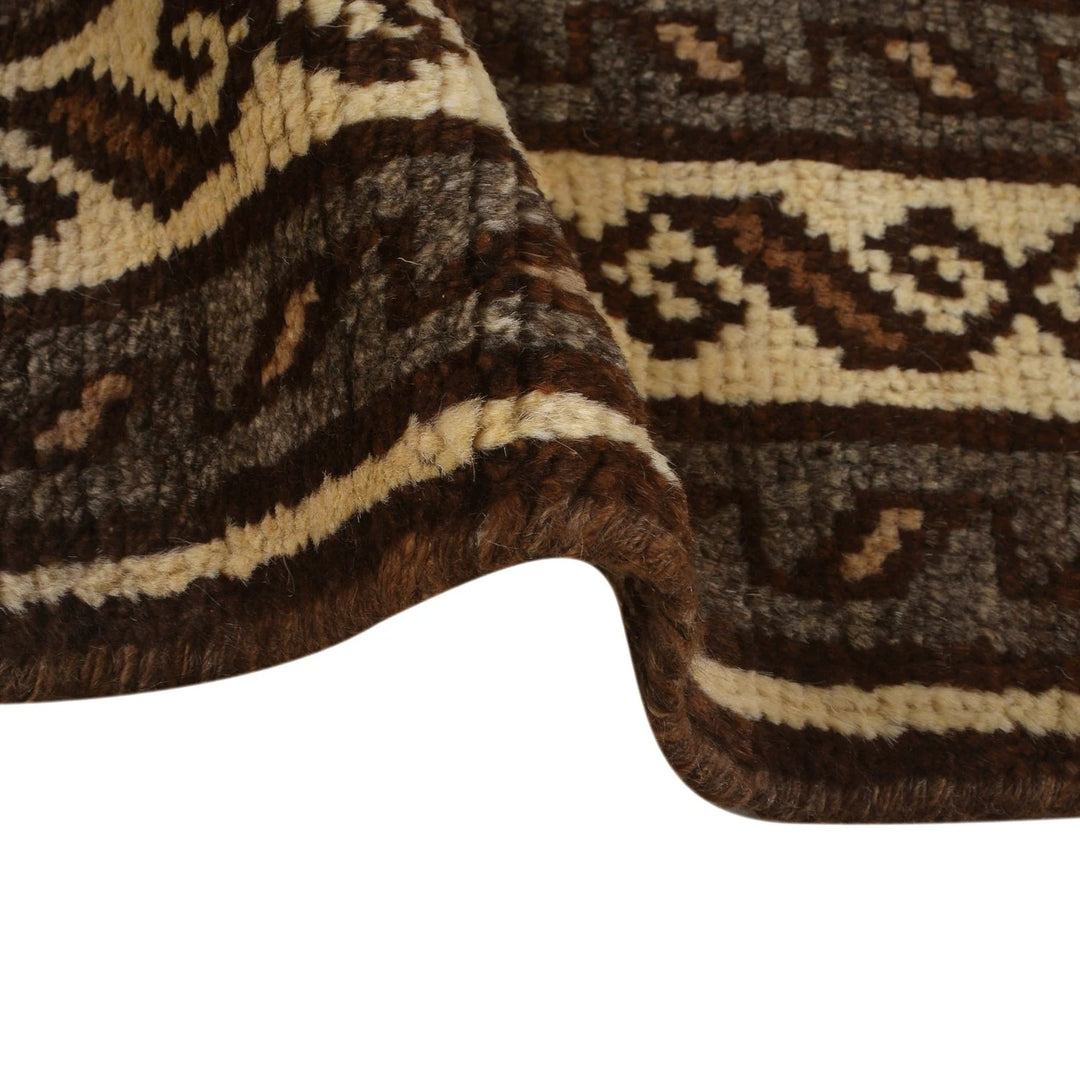 White Afghan Oriental Rug 5' 4" x 8' 6" Hand-Knotted | No. AL19733