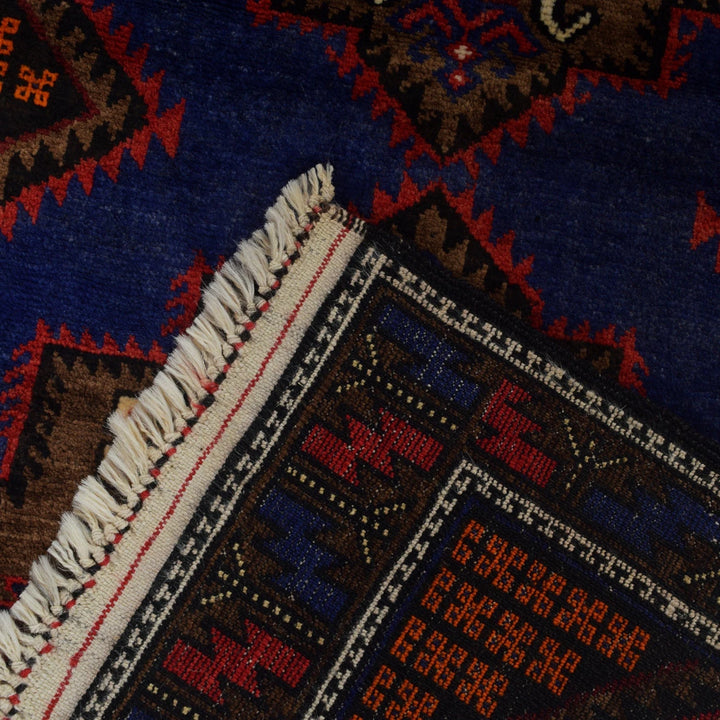 Afghan Baluchi Rug 3' 0" x 4' 11" Hand-Knotted | No. AL19780
