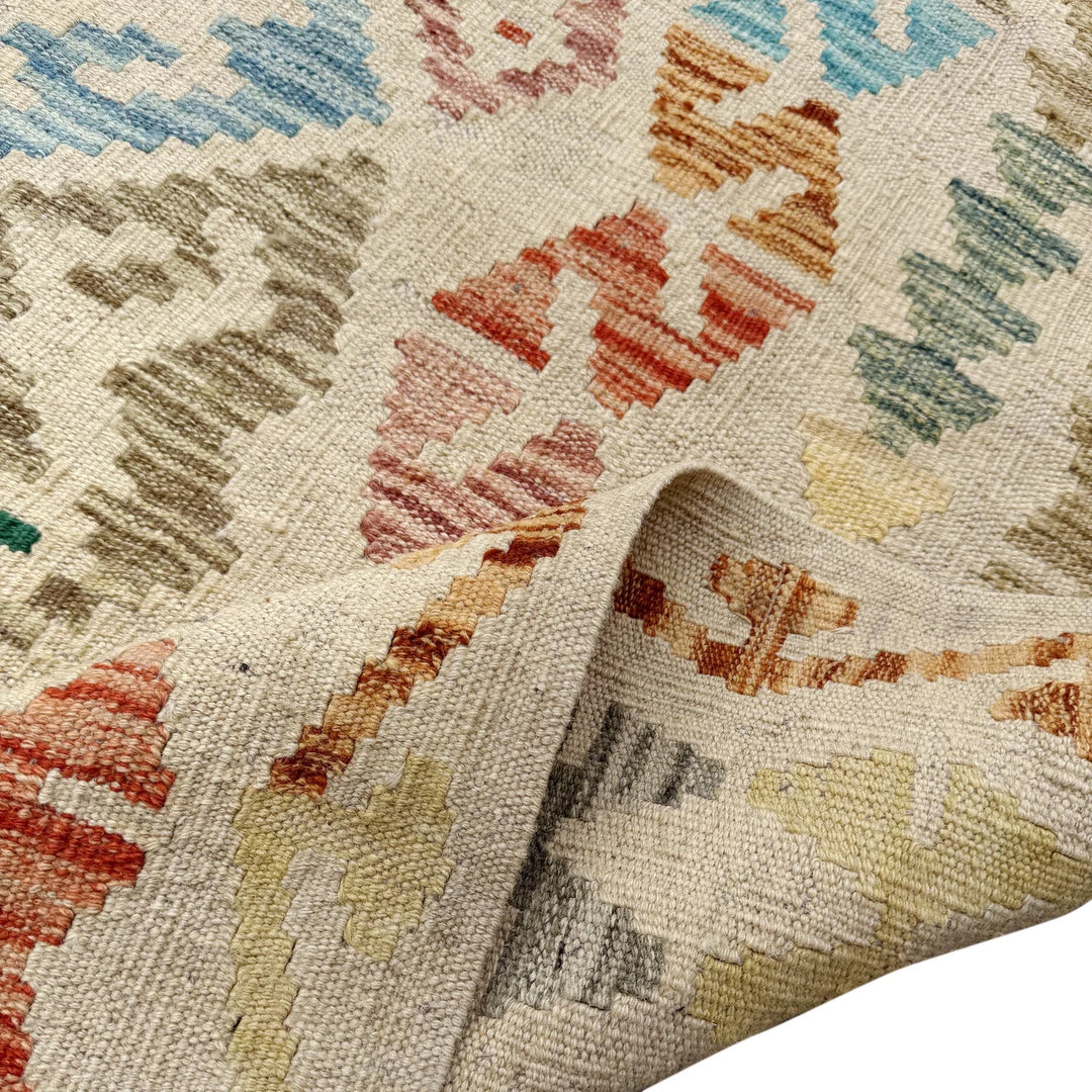 Afghan Vegetable Kilim Rug 13' 11" x 19' 8" Flat-Weave | No. AL197919