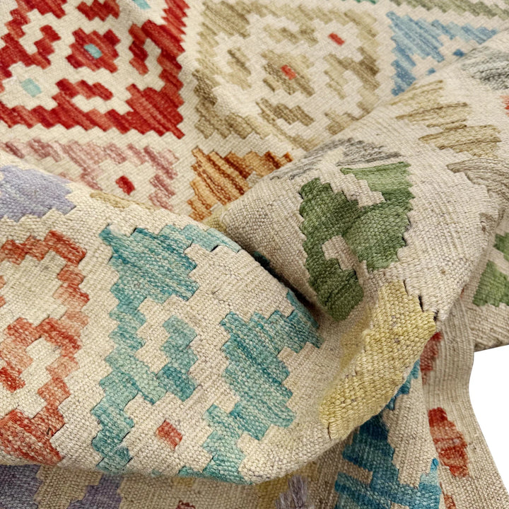 Afghan Vegetable Kilim Rug 13' 11" x 19' 8" Flat-Weave | No. AL197919