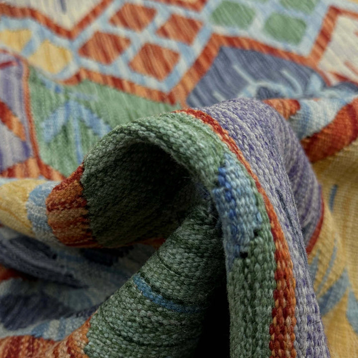 Afghan Kilim Rug 5' 11" x 8' 2" Flat-Weave | No. AL19814